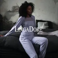 Lingadore Night Pyjama Happy colour | Grösse: L | Farbe: Lila