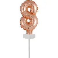 Riethmüller Micro Size Zahl 8 Rose Gold Folienballon N6 verpac