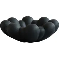 101 Copenhagen Bloom Tablett/Gericht Big Schwarz - , Schwarz, Keramik
