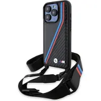 BMW Bmhcp15l23psvtk Iphone 15 Pro 6.1 M Edition Carbon Tricollines&strap Handyhülle
