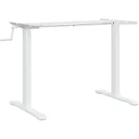 vidaXL Gestell für Sitz-Steh-Schreibtische Weiß (94-135)x60x(70-114)cm
