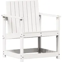 vidaXL Gartenstuhl Weiß 62x56x77 cm Massivholz Kiefer