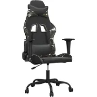 vidaXL Gaming-Stuhl Schwarz und Tarnfarben Kunstleder