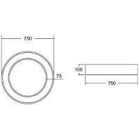 Brumberg Biro Circle Ring Decke Ø 75 cm DALI weiß 4000 K