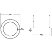 Brumberg Biro Circle Ring10 up/down Ø 60cm on/off weiß 830