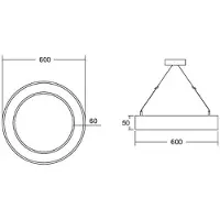 Brumberg Biro Circle Ring5 up/down Ø 60cm on/off schwarz 840