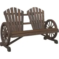 vidaXL Adirondack-Gartenstuhl 2-Sitzer Massivholz Tanne