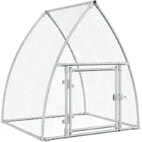 vidaXL Hühnerkäfig Silbern 100x105x120 cm Verzinkter Stahl
