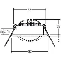 Brumberg LED-Einbauspot BB09, RC, Anschlussbox, weiß