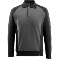 Mascot Magdeburg Polo-Sweatshirt UNIQUE Dunkelanthrazit / Schwarz XS - 50610-962-1809-XS - Dunkelanthrazit / Schwarz