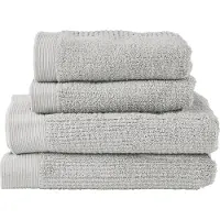 Zone Denmark Handtuchset Towels Classic Soft Grey (4er-Set)