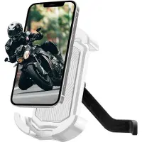 RockBros Handyhalterung Fahrrad Handyhalter Motorrad, Universal Handy Halterung für Smartphone Weiß (Rückspiegel)