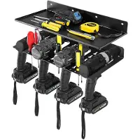 Coast Werkzeughalter für Bohrmaschine - Wandmontage - Mit 1 Ablage - Stahl - Max. 23 kg