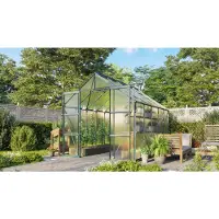 Pergart Vitavia Gewächshaus "Jamaika" inkl. Ready2Grow Zubehör-Set smaragd grün 8,3 m² 6 mm HKP