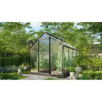 Pergart Vitavia Gewächshaus "Marley" inkl. Ready2Grow Zubehör-Set schwarz 5 m² 6 mm HKP