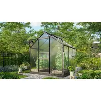 Pergart Vitavia Gewächshaus "Marley" inkl. Ready2Grow Zubehör-Set schwarz 3,8 m² 6 mm HKP