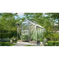 Pergart Vitavia Gewächshaus "Marley" inkl. Ready2Grow Zubehör-Set aluminium eloxiert 5 m² 6 mm HKP