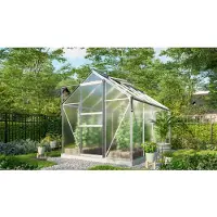 Pergart Vitavia Gewächshaus "Marley" inkl. Ready2Grow Zubehör-Set aluminium eloxiert 6,2 m² 6 mm HKP