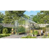 Pergart Vitavia Gewächshaus "Jamaika" inkl. Ready2Grow Zubehör-Set smaragd grün 9,9 m² 6 mm HKP