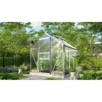 Pergart Vitavia Gewächshaus "Marley" inkl. Ready2Grow Zubehör-Set aluminium eloxiert 3,8 m² 6 mm HKP