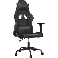 vidaXL Gaming-Stuhl Schwarz Kunstleder