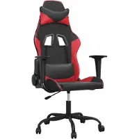 vidaXL Gaming-Stuhl Schwarz und Rot Kunstleder