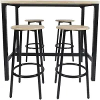 Home Deco Factory Loka Stehtisch und 4 Hocker