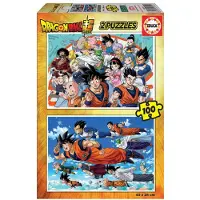 Educa Borras Dragon Ball Puzzle 2x100 Teile Mehrfarbig Mehrfarbig One Size
