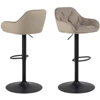 Ebuy24 Brooke Barhocker Velour Drehfunktion beige.