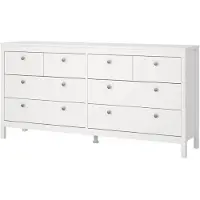 Ebuy24 Madrid Kommode 8 Schubladen weiß.