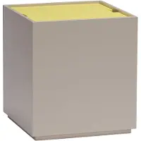 Hubsch Vault Beistelltisch/Aufbewahrungsbox grau/gelb