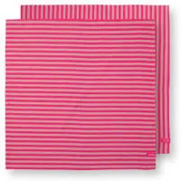 Pip studio Geschirrtuch Stripes Pink 65 x 65 cm (2er-Set)