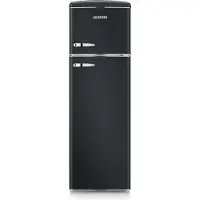 Severin Retro Kühl-/Gefrierkombination Doppeltürer RKG 8984 aus Kunststoff, mattschwarz Kühlschrank Kühlschrank Retro Kühlschrank Mit Gefrierfach Kühl-/gefrierkombination