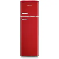 Severin Retro Kühl-/Gefrierkombination Doppeltürer RKG 8983 aus Kunststoff, rot Kühlschrank Kühlschrank Retro Kühlschrank Mit Gefrierfach Kühl-/gefrierkombination