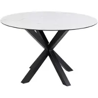 Ebuy24 Esstisch Heaven Weiß & Metall - ca. 119 cm Durchmesser