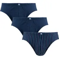Ceceba Baumwolle, Single-Jersey Bio Slip 3er-Pack in dunkelblau | Gr.: 18