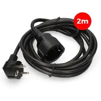 EDM Verlängerungskabel 23211 Schwarz 2 m