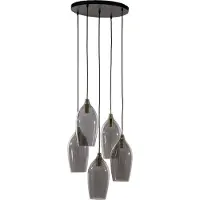 Light & Living Hängeleuchte - schwarz - Lukaro - glas - große esstischlampe - E27 - 2977727 -