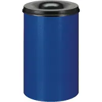 Brabantia Feuerlöschender Papierkorb 110 Liter - Blau, Schwarz
