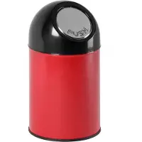 Huismerk Abfalleimer mit Schiebedeckel Rot 30L