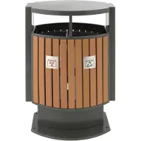 Vepa Bins Abfallbehälter für Abfalltrennung draussen Holz Optik (31650422)