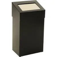 DutchDesign Abfallbehälter mit Pushdeckel 50 Liter schwarz ( 31719631)