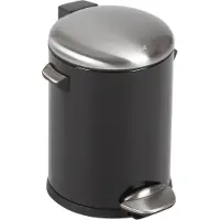 EKO Mülleimer Belle Deluxe 5 Liter schwarz matt Edelstahl Abfalleimer