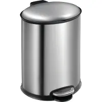 EKO - Ellipse Treteimer 12 Liter - Stainless steel Plastic - Matt Edelstahl