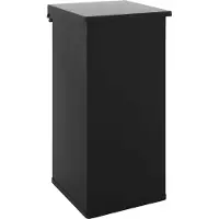 DutchDesign Treteimer Pulverbeschichtetes Aluminium 110 L 36 (B) x 36 (T) x 80 (H) cm Schwarz