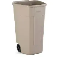 Rubbermaid Abfall-Rollcontainer 100 Liter PP beige ohne Deckel