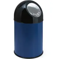 Huismerk Abfalleimer mit Schiebedeckel Blau 30L