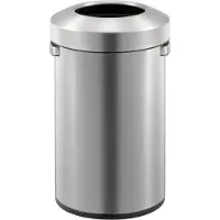 EKO - Urban Abfalleimer 50 Liter - Stainless steel - Matt Edelstahl