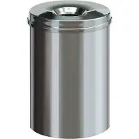 Huismerk Schwer Entflammbarer Papierkorb Silber Rostfreier Edelstahl 30L