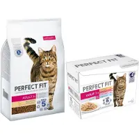 Perfect Fit Adult 1+ Trockenvollnahrung mit Huhn für ausgewachsene Katzen 7 kg